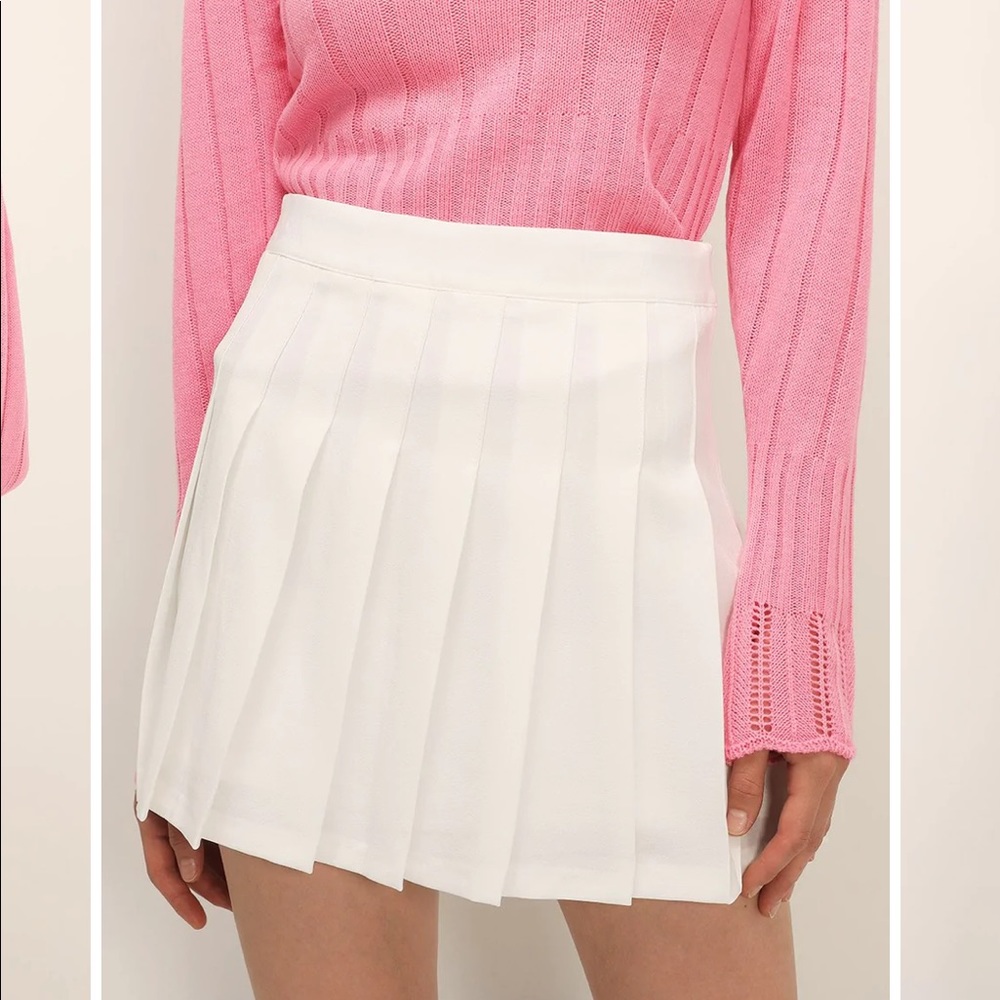 🍵 Tennis skirt skort mini white pleated school girl J-Pop size XS